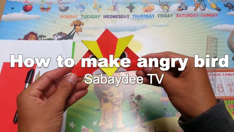 How to Make a Paper Angry Bird | origami angry birds | How to make paper things
