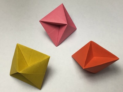 How to make a paper Octahedron. One sheet of paper
