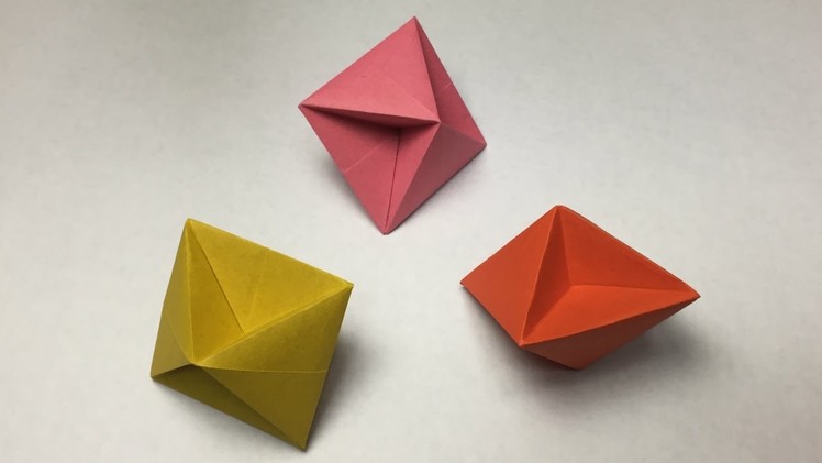 How to make a paper Octahedron. One sheet of paper