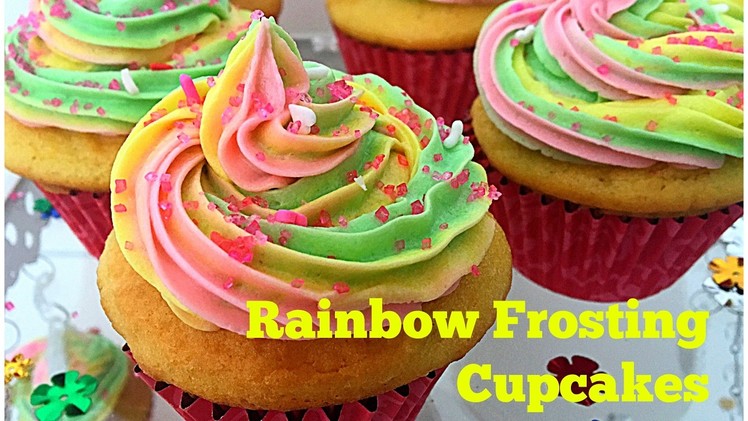 How to Make Easy Rainbow Frosting for Cupcakes | Unicorn Cupcakes