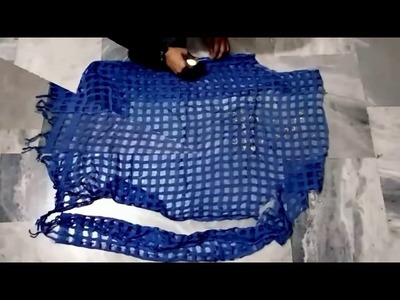 How to make shrug with old dupatta  D I  Y  No sew    very easy