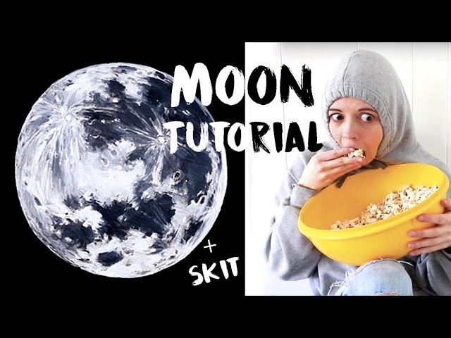 How to Paint a Realistic Moon | Oil Painting Hoodie Skit