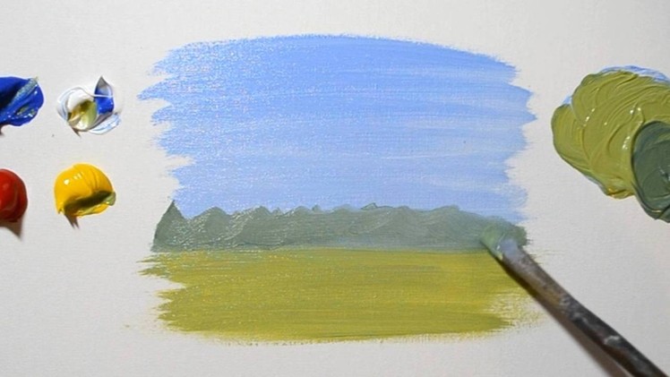 How to Paint a Simple Landscape - For Beginners