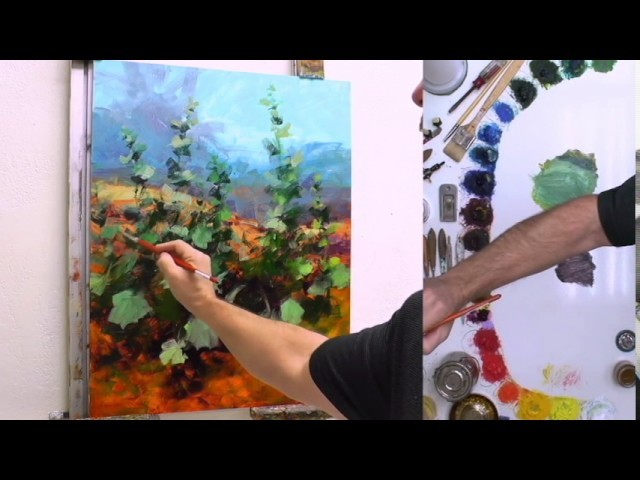 How to Paint Hollyhocks - Home on the Range Fast Motion