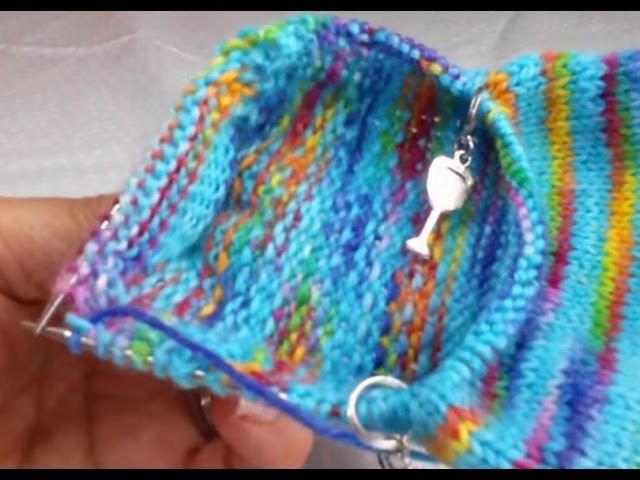 Sock knitting tutorial ( pick up stitches) part 5