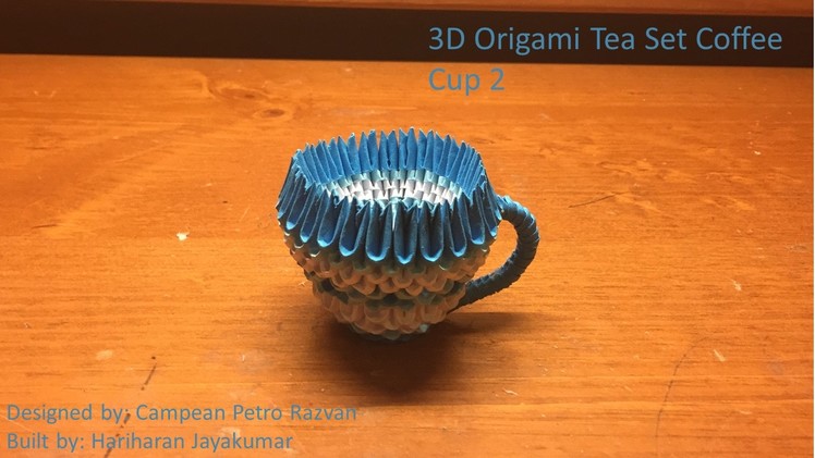 Timelapse of Building 3D Origami Coffee Cup Version 2