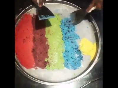 Video cara membuat Rainbow Ice Cream Roll