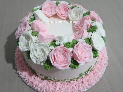Birthday Cake with Flowers Roses How to Make