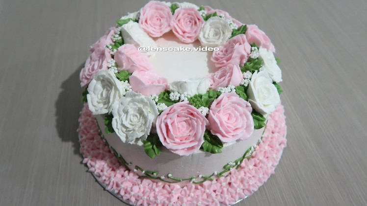 Birthday Cake with Flowers Roses How to Make