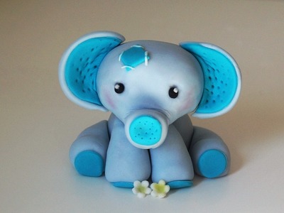 Cake decorating tutorials - how to make a baby elephant cake topper - Sugarella Sweets