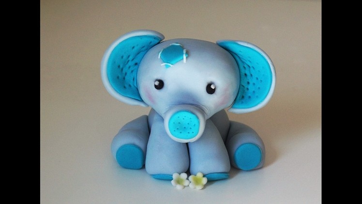Cake decorating tutorials - how to make a baby elephant cake topper - Sugarella Sweets