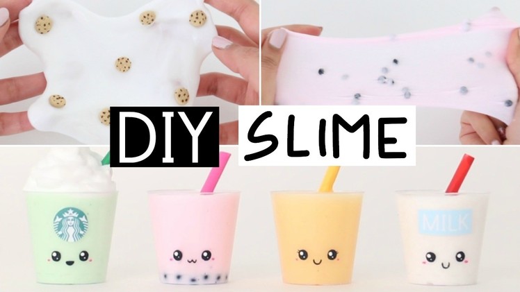 DIY MINI SLIME DRINKS - Starbucks, Milk & Juice Slime!