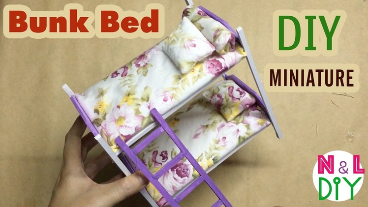 DIY Miniature Bunk Bed | Dollhouse