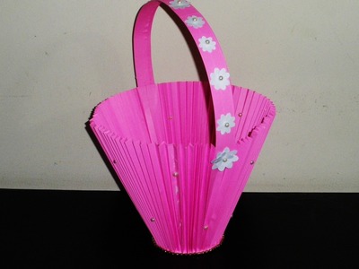 DIY Paper Basket | How to Make Easy Accordion Paper Basket for Chocolates | Christmas Gift Basket