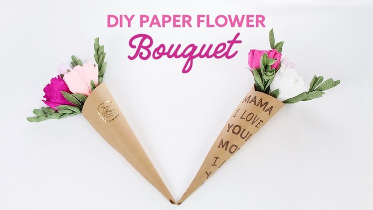 DIY Paper Flower Bouquet | Flower cones | Bouquet de Flores de Papel  Collab. Carte Fini