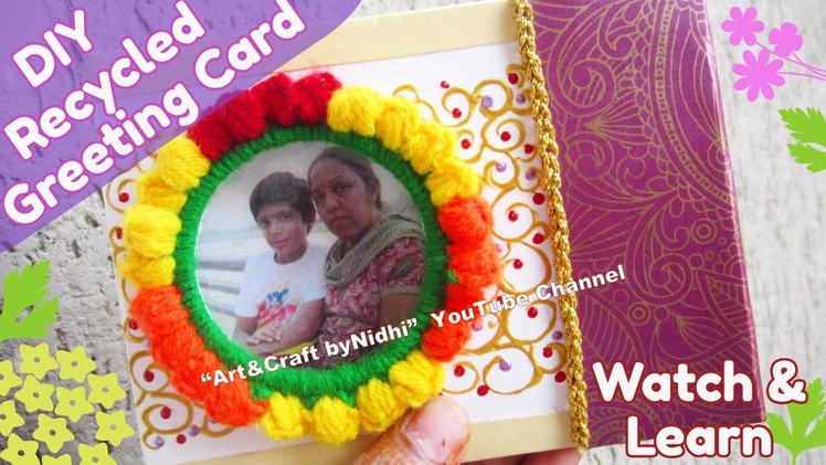 DIY Photo Frame Greeting Card Tutorial from Waste Wedding Cards  Recycled Craft Tips & Tricks Tutori