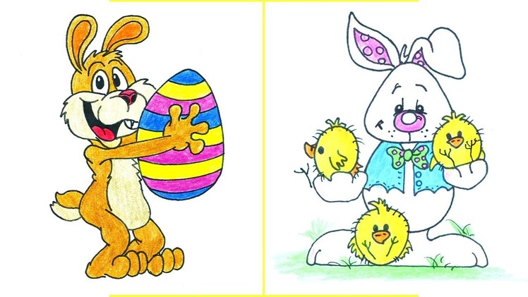 Easter Bunny Drawing Easy - How to Draw A Cute Bunny Step by Step