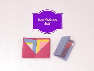 Easy Origami How to make Document Folder. Card Holder 简单手工折纸  文件夹.卡夹 簡単折り紙  フォルダ.カードホルダーです