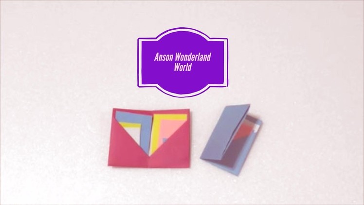 Easy Origami How to make Document Folder. Card Holder 简单手工折纸  文件夹.卡夹 簡単折り紙  フォルダ.カードホルダーです
