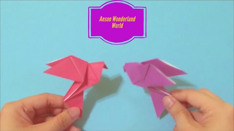 Easy Origami How to Make Paper Doves 简单手工折纸  鸽子.簡単折り紙 鳩 です