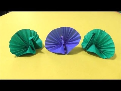 Easy Origami How to Make Paper Peacock 简单手工摺紙 孔雀 簡単折り紙 孔雀です
