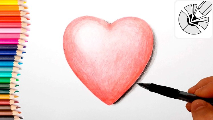 How to Draw a 3D Heart Easy ❤ Как нарисовать СЕРДЦЕ в 3D поэтапно