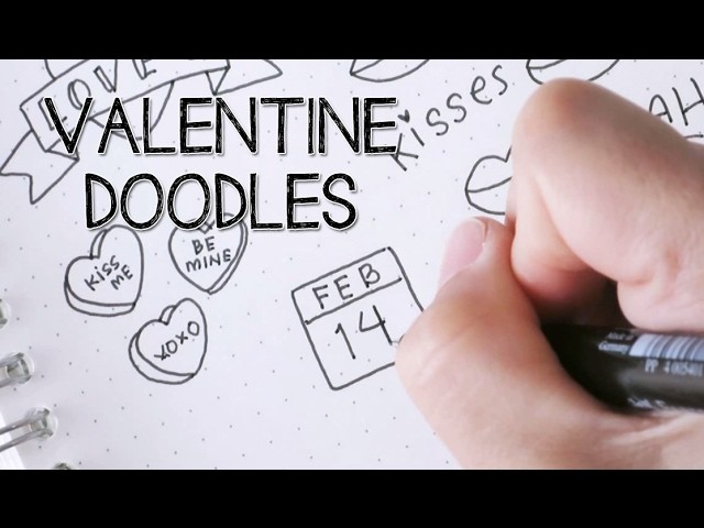 How to Draw Cute and Easy Valentine Doodles | Doodle with Me