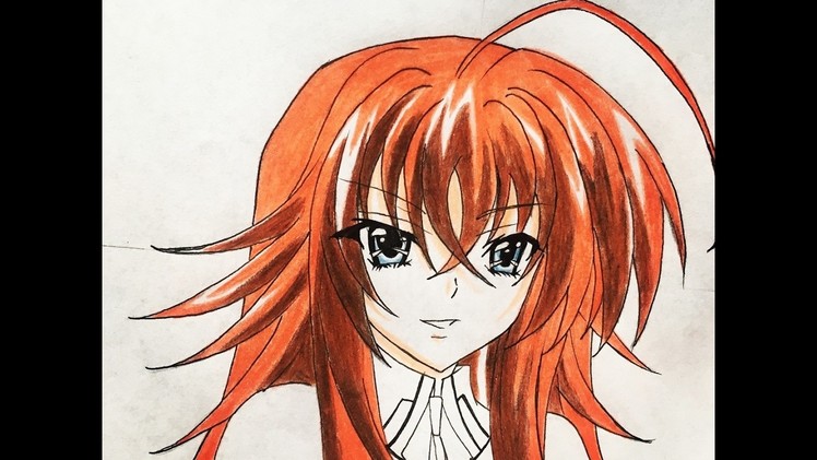 How to draw Rias Gremory (Highschooldxd)