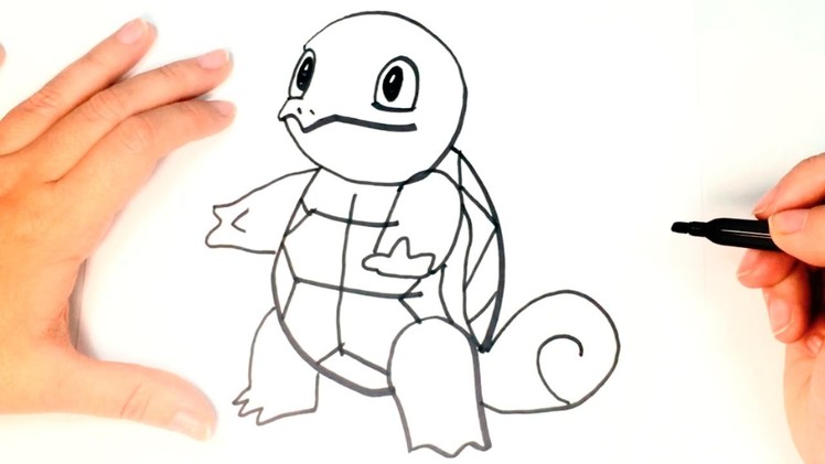 How to draw Squirtle Pokemon Step by Step | Squirtle Easy Draw Tutorial