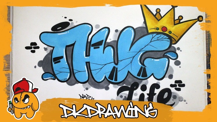 How to draw Thug Life Graffiti Letters