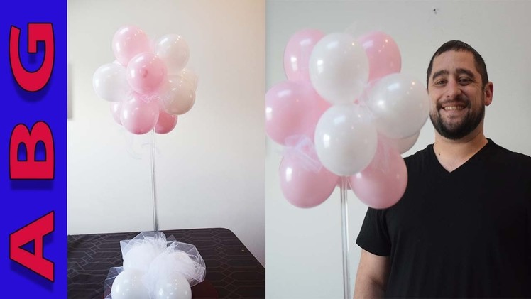 How to make a topiary balloon decoration centerpiece for Baby Shower decoaration ideas