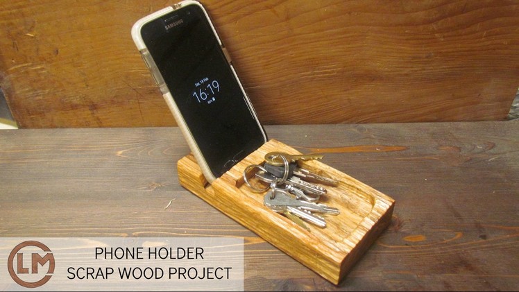 How To Make a Wooden smartphone Holder from Scrapwood - Upcycle - DIY
