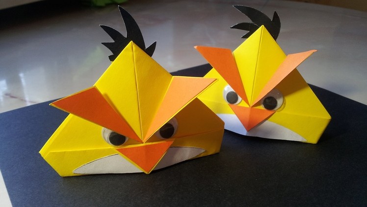 How to make Angry bird paper crafts origami - Fun crafts for Kids