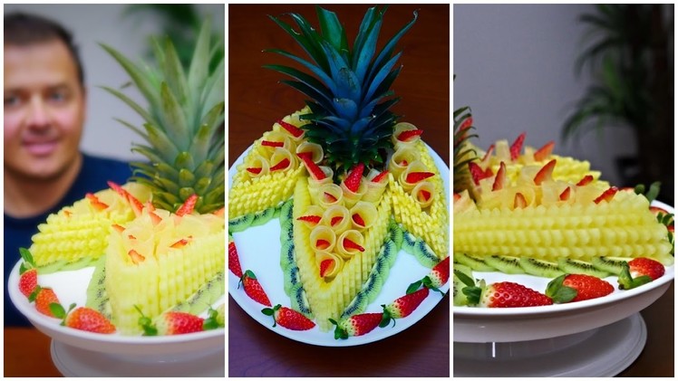 HOW TO MAKE THIS DELICIOUS FRUIT CENTER By J Pereira Art Carving Fruit