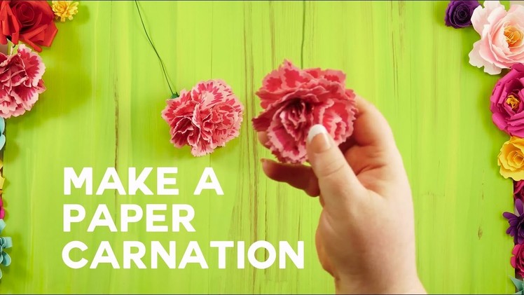 Paper Carnation - Rolled and Ruffled Petals