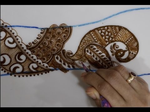 Tutorial 29 :how to use peacock drawing in intricate mehendi design