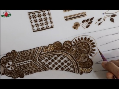 Tutorial 30 : how to draw intricate mehendi step by step for beginner