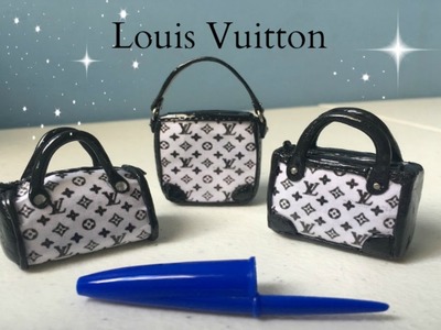 #18 Miniature Famous Brand Clay Bag *1-Louis Vuitton- Tutorial Miniatura de Bolsa de Marcas Famosas