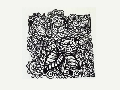 Art Journal Doodles: Floral Zentangle
