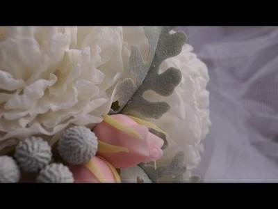 Bouquet "Peony cloud" Cold porcelain flowers