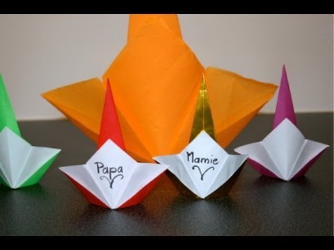 Christmas Origami - Crown place card