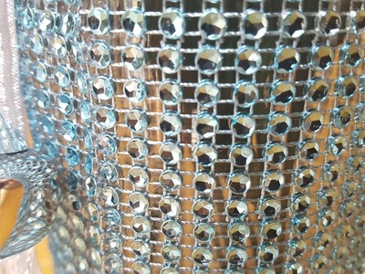 Dollar Tree Blue & Silver Diamond Wrap Vase - DIY Christmas