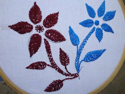 Hand Embroidery Cretan Stitch: Flower Designs by Amma Arts