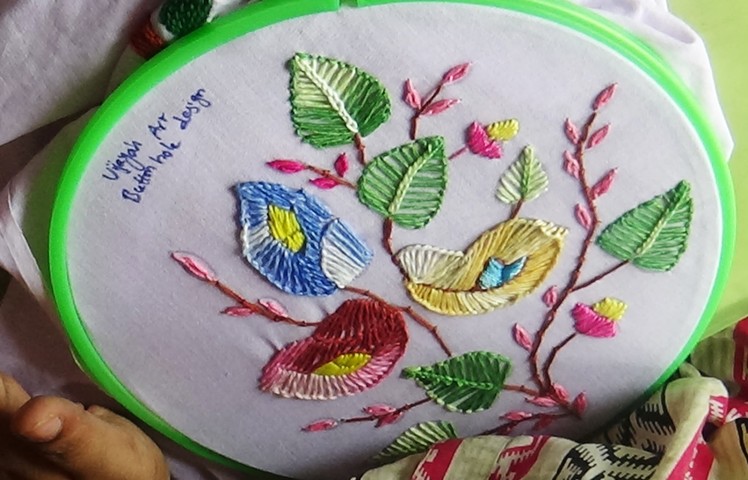 Hand Embroidery Designs # 144 - buttonhole stitch design