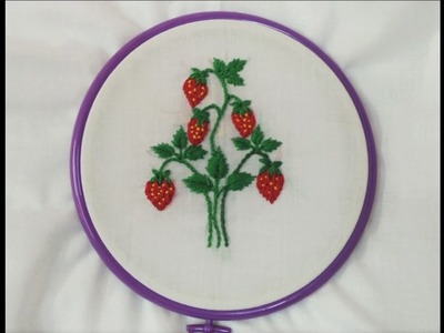 Hand Embroidery - Strawberry Tree Stitch