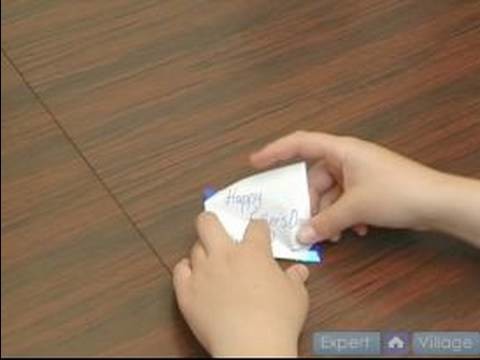 How to Fold Napkins : How to Make a Place Card Fold in a Napkin
