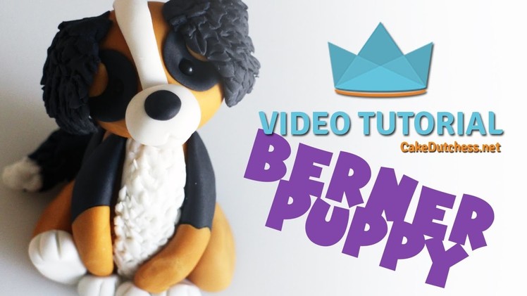 How to make a Bernese Mountain Dog Cake Topper - Cake Decorating Tutorial