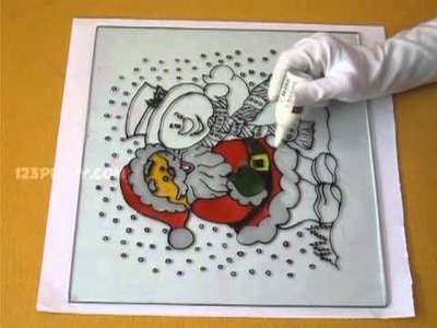 How to Make a Christmas Glass Painting