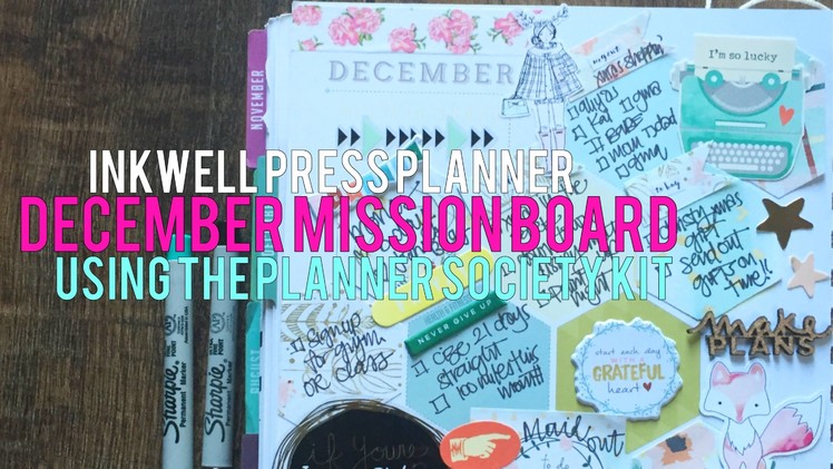 IWP December Mission Board using The Planner Society Kit