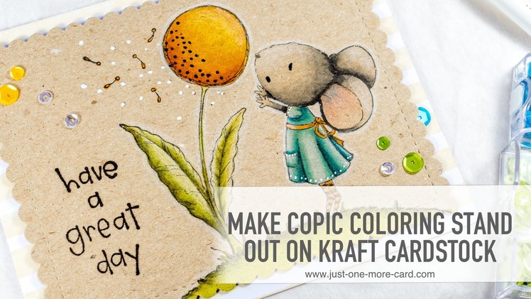 Just Fun Coloring: Copics on Kraft with Purple Onion Designs